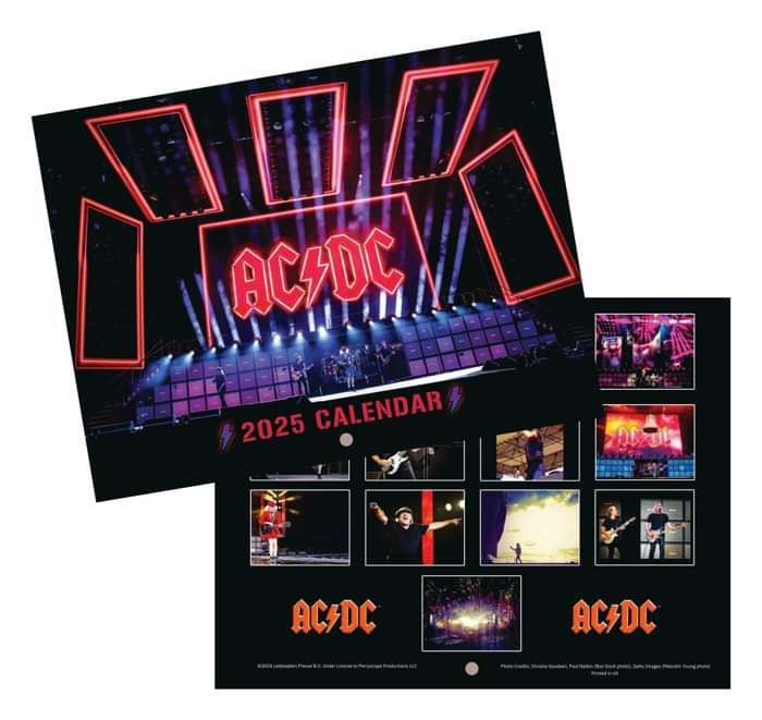 AC/DC Webstore Exclusive 2025 Wall Calendar