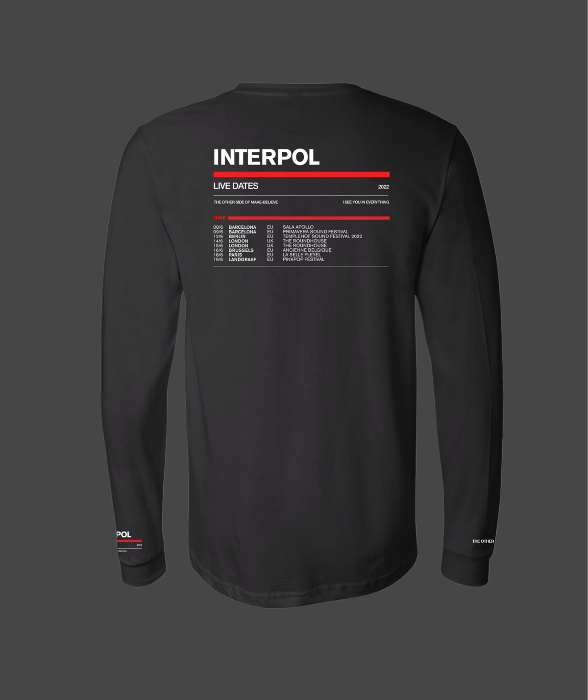 interpol tour shirt